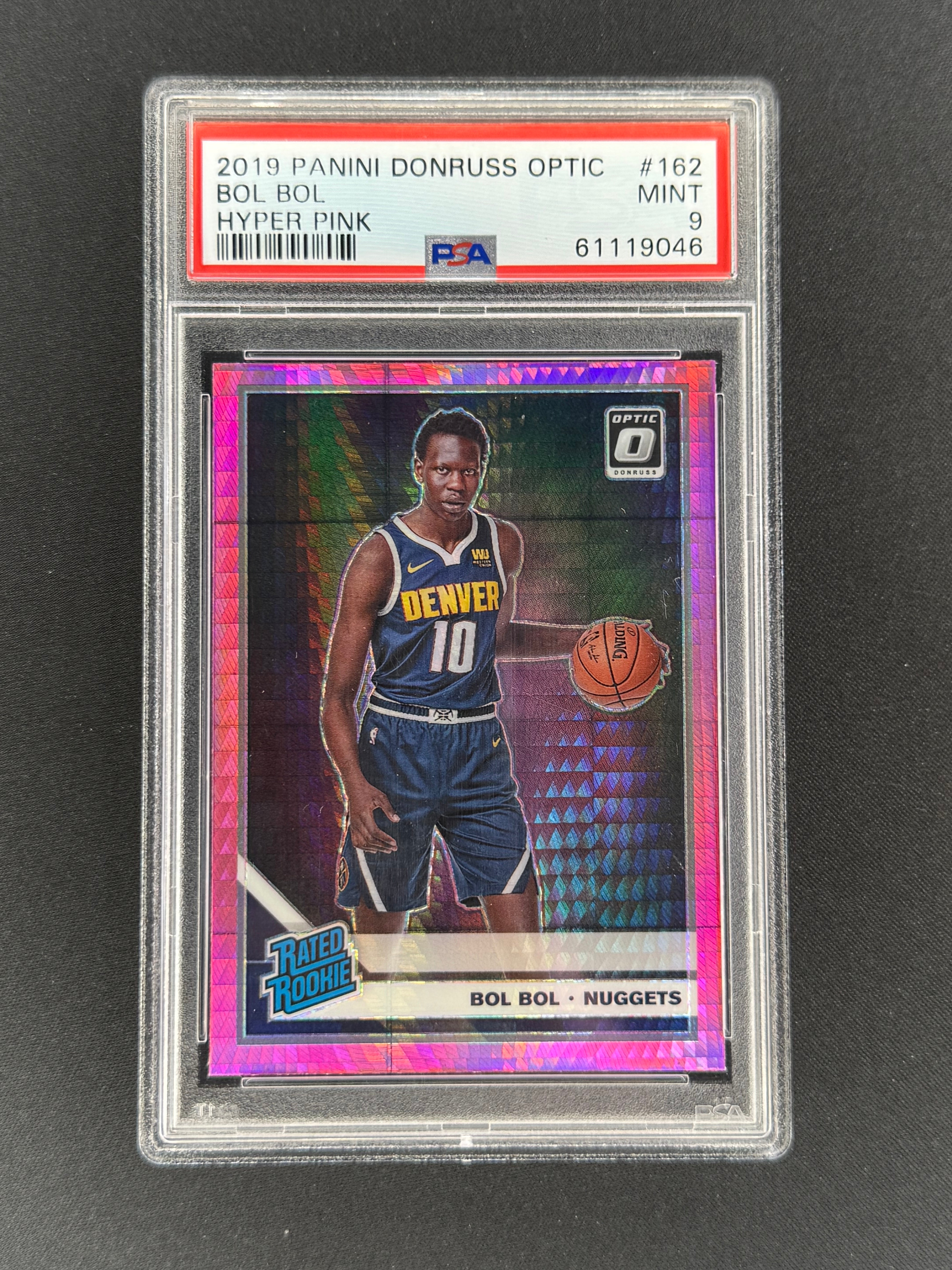 Bol Bol 2019 Donruss Optic Hyper Pink PSA 9