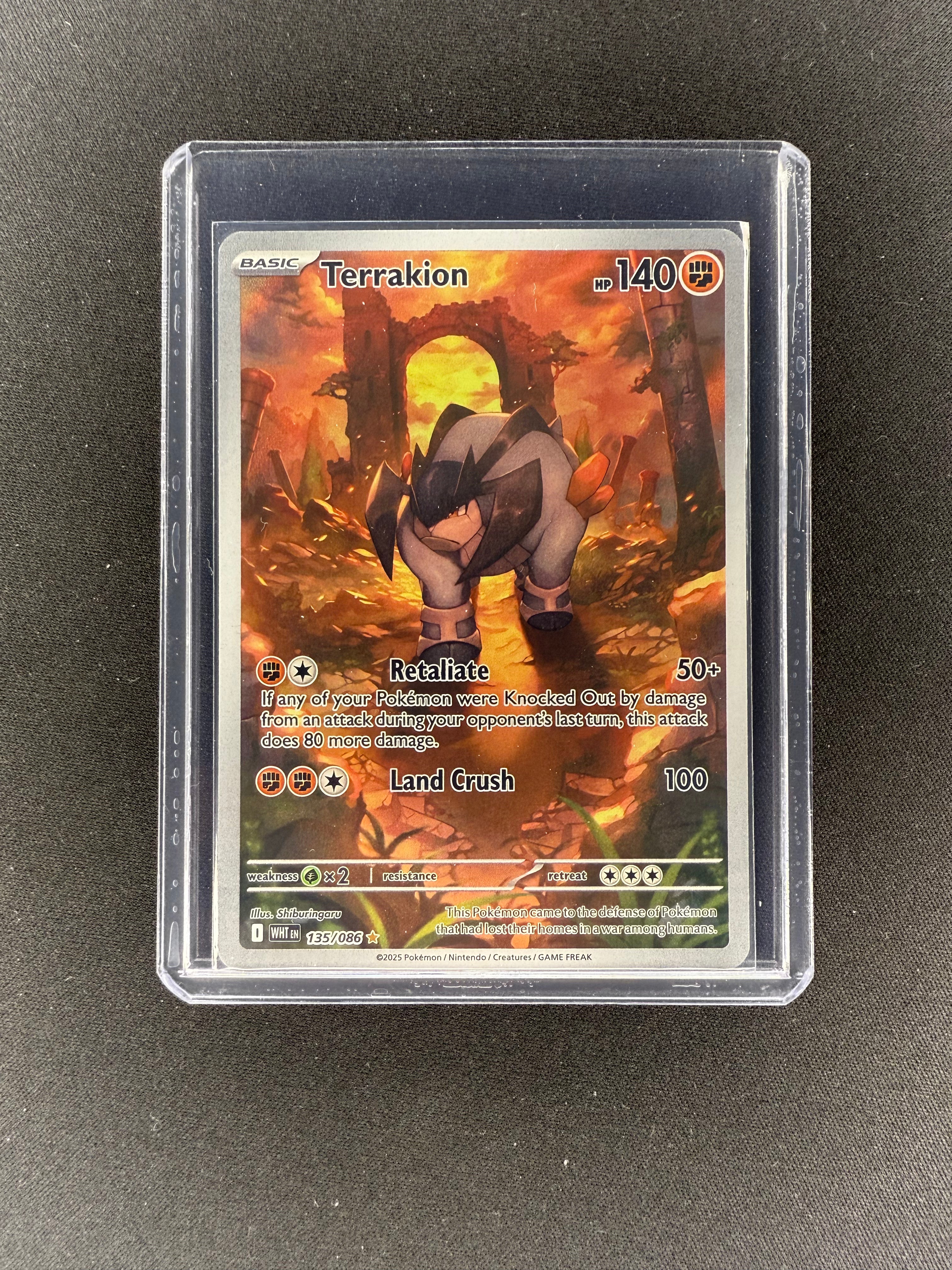 Pokemon TCG Terrakion 135/086 Illustration Rare S&V White Flare