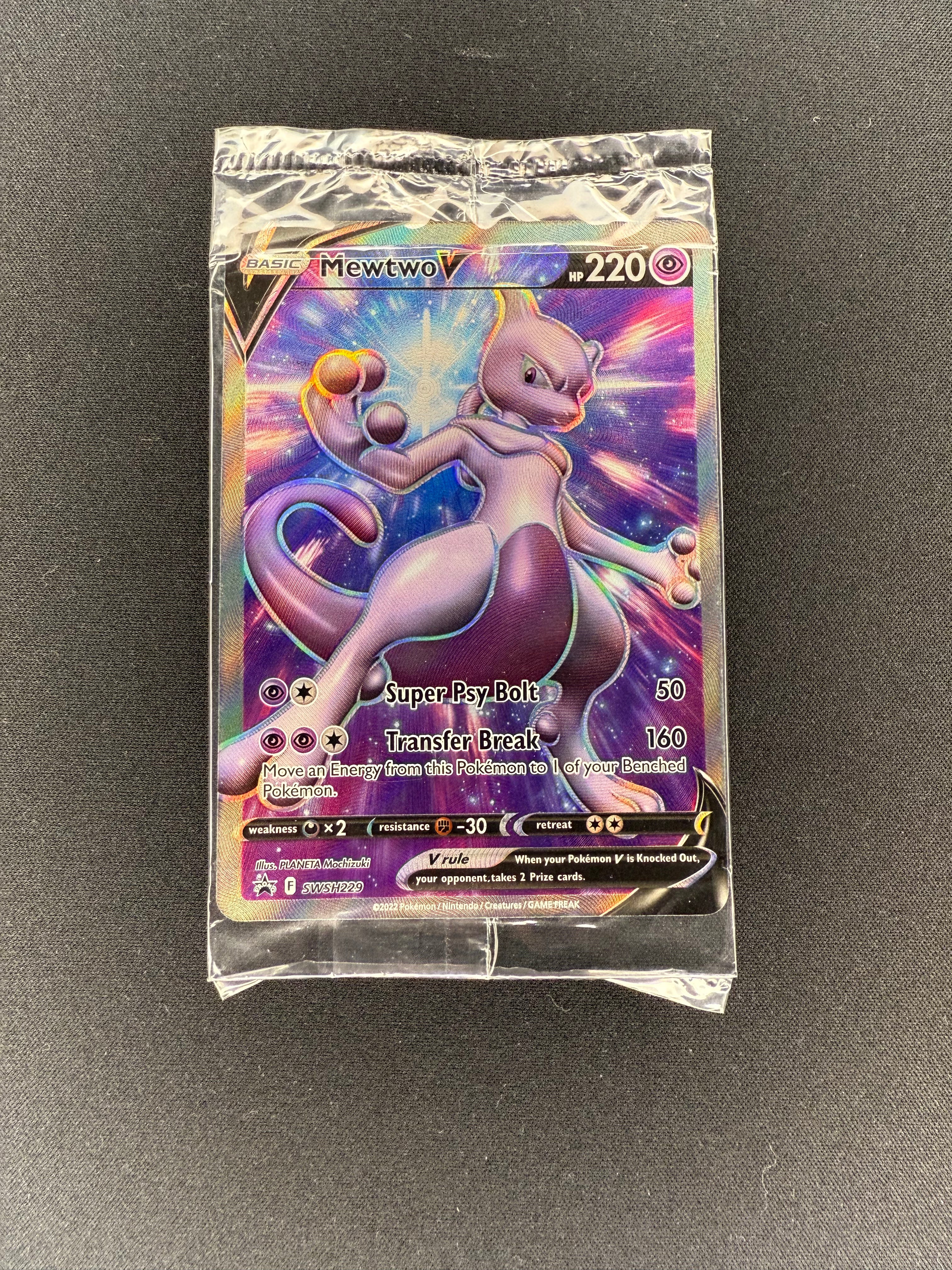 Pokémon TCG Mewtwo V Sword & Shield SWSH229 Holo Promo