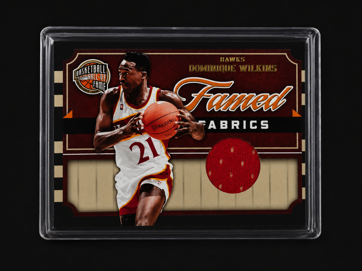 Dominique Wilkins Famed Fabrics Game Worn /549